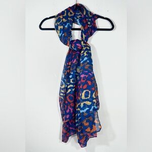 Multicolor Leopard Print Scarf